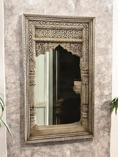 Mehrab Hand Carved Solid Wooden Mirror Frame 51