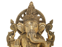 Indian Lord Ganesha Handmade Brass Statue