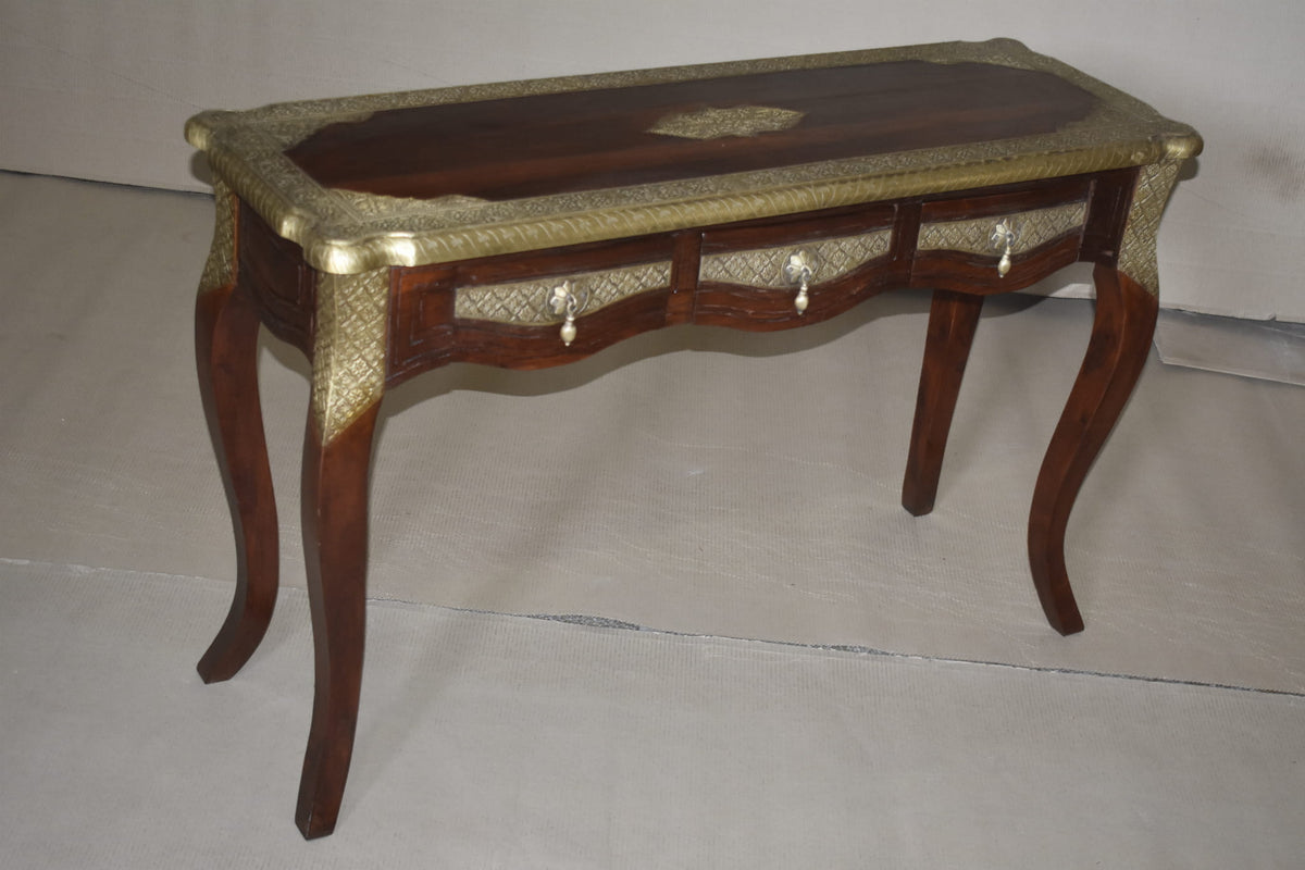 Antique Brass Work Rajasthan Console Table