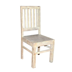 MADE TO ORDER Indian Mango Classic Wooden Seating Chair White