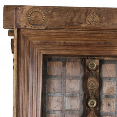Indian Vintage Antique Handcrafted Wooden Iron & Brass Work Door 63