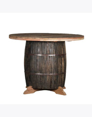 Nirvana Hand Carved Reclaimed Wood Drum Coffee Table C72