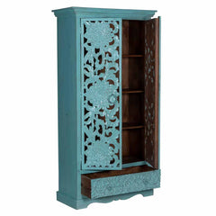 Kalah Solid Mango Wood Indian Hand Carved Wardrobe C5