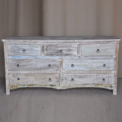 Rustica Reclaimed Chest of 7 Drawers White