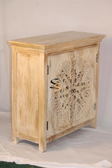 Indian Hand Carved Solid Wood Cabinet D129
