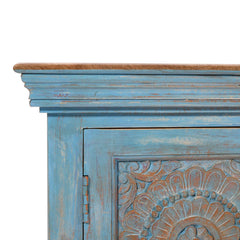 Indian Handmade Solid Wood Carved Doors Sideboard