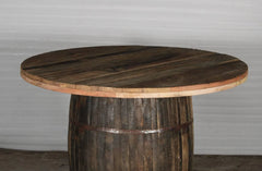 Nirvana Hand Carved Reclaimed Wood Drum Coffee Table C72