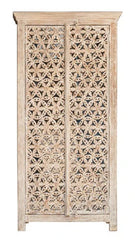 Indian Hand Carved Solid Wooden Cupboard Wardrobe D59