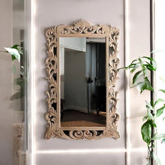 Hand Carved Solid Wooden Mirror Frame 37