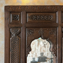 Hand Carved Solid Wooden Wall Mirror 85