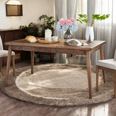 Hand Carved Solid Wood 6 Seater Dining Table Set 20