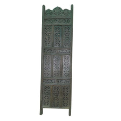 Dynasty Carved Wooden Partition Screen Brown