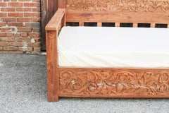 Hand Carved Indian Solid Mango Wood Daybed