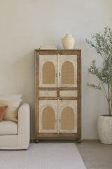 Indian Hand Carved Solid Wooden Cupboard Wardrobe D82