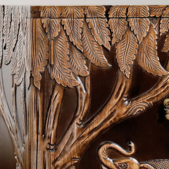 Indian Hand Carved Solid Wooden Elephant Sideboard