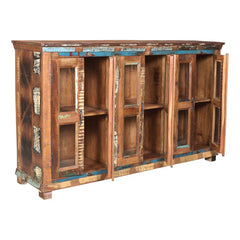 Nirvana Reclaimed Solid Hard Wood Sideboard Multicolor
