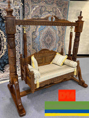 Maharaja Indian Hand Carved Painted 2 seater Swing