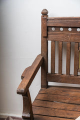 Indian Hand Carved Solid Wood Bench B4