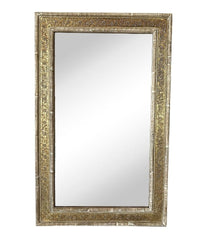 MADE TO ORDER Maharaja Carved Indian Wooden Frame With Mirror 100x5x160 cm