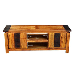 MADE TO ORDER Indian Lyon Wooden TV Unit Natural 1.8m