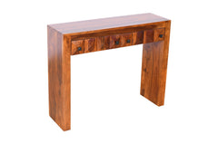 Diamond Indian Sheesham Solid Wood Console Hall Table 100x30x80cm