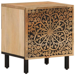 Kraft Bazaar Indian  Wood Hand Carved Bedside Table 54