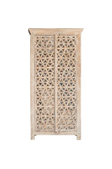 Indian Hand Carved Solid Wooden Cupboard Wardrobe D59