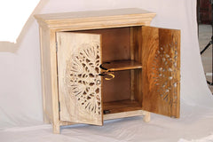 Indian Hand Carved Solid Wood Cabinet D129