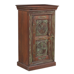 Vintage Hand Carved Solid Wood Bedsides Table 66