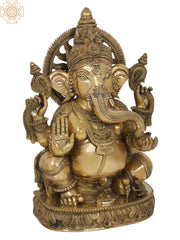 Indian Lord Ganesha Handmade Brass Statue
