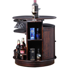 Attic Provo Wood Designer Bar Cabinet Walnut