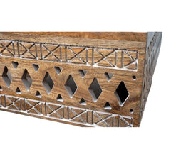 Hand Carved Solid Wood Coffee Table B5