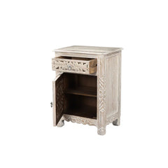 Indian Hand Carved  Solid Wood Bedside Table   07