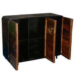 Miller Industrial Indian Reclaimed Wood 3 Door Buffet Sideboard