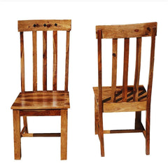 Oklahoma Farmhouse Solid Wood School Back Chairs Set of 2