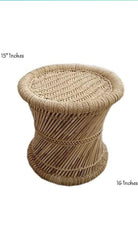 Handmade Natural Bamboo Cane Bar Stool Mudda Stool