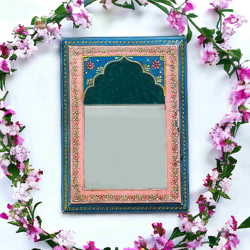 Avani Handpainted Solid Wooden Mirror Frame 52