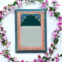 Avani Handpainted Solid Wooden Mirror Frame 52