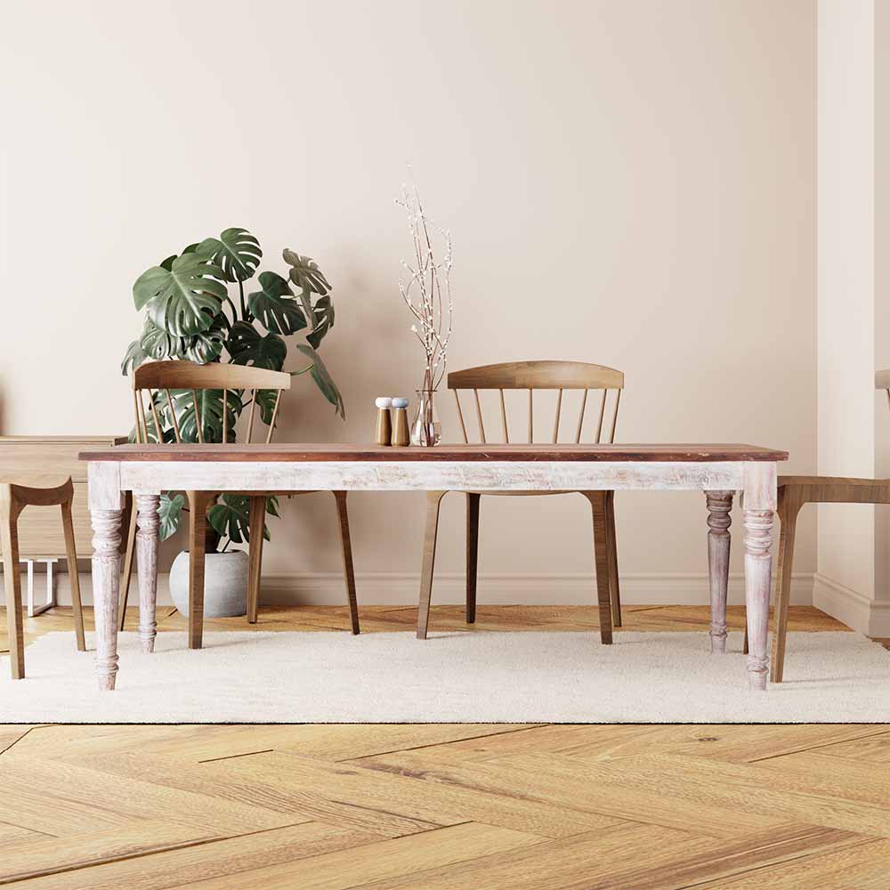 Rustica Reclaimed Solid Wood Rustic Dining Table C19