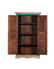 Indian Hand Carved Solid Wooden Cupboard Wardrobe D74