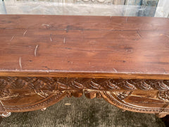 Indian Hand Carved Solid Wood Carved Console Table