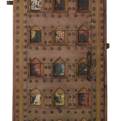 Indian Vintage Antique Hand Carved Teak Wood Door Panel 118