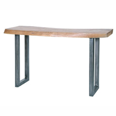 Live Edge Acacia Hall Table Industrial Console Table Rectangular 130x40x80cm