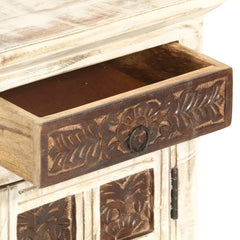 Indian Hand Carved Solid Wooden Bedside Table 59