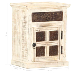 Indian Hand Carved Solid Wooden Bedside Table 59