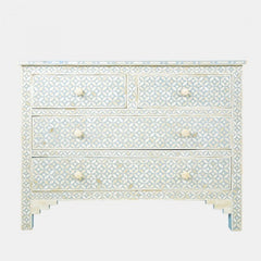 Maaya Bone Inlay Chest of Drawer sideboard White