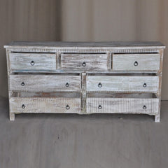 Rustica Reclaimed Chest of 7 Drawers White