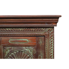 Vintage Hand Carved Solid Wood Bedsides Table 66