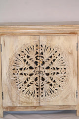 Indian Hand Carved Solid Wood Cabinet D129