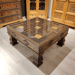 Mughal Hand Painted Solid Wood Coffee Table C31